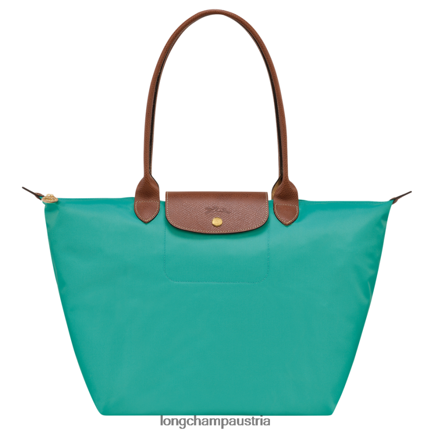 Taschen bei Longchamp Frauen Le Plage Original-Einkaufstasche Türkis 2008BJ418