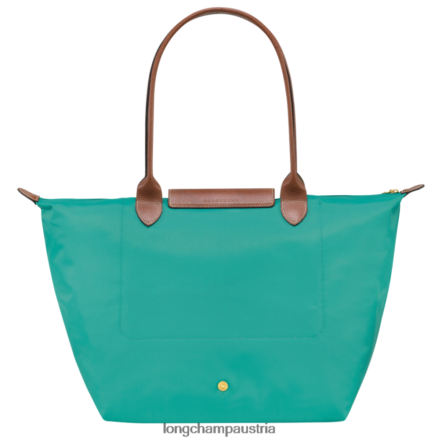 Taschen bei Longchamp Frauen Le Plage Original-Einkaufstasche Türkis 2008BJ418
