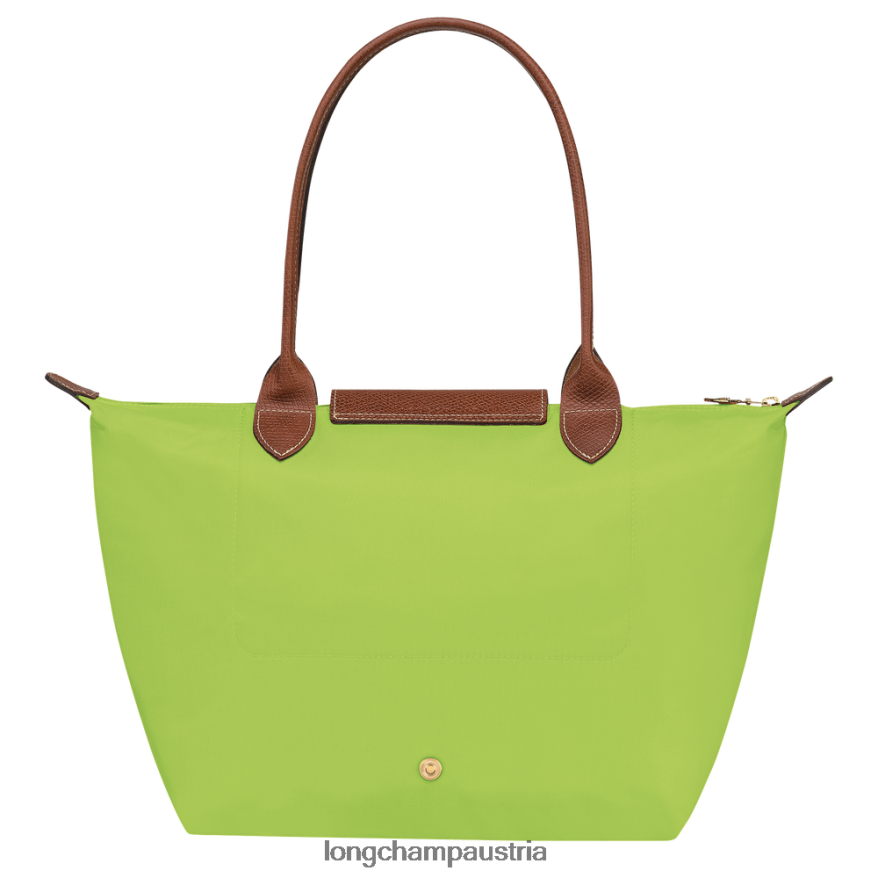 Taschen bei Longchamp Frauen Le Plage Original-Einkaufstasche grünes Licht 2008BJ422