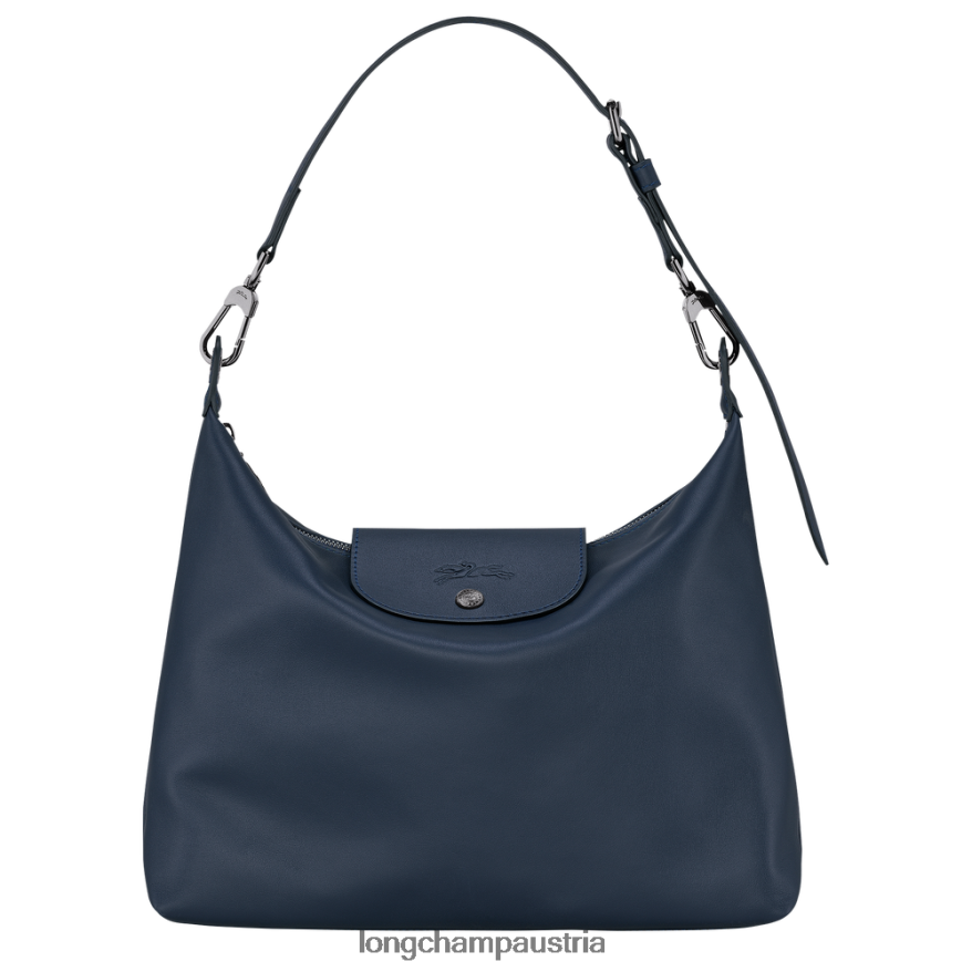 Taschen bei Longchamp Frauen Le Plage Xtra Hobo-Tasche Marine 2008BJ395