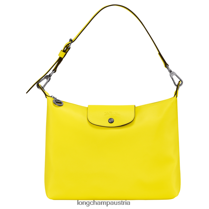 Taschen bei Longchamp Frauen Le Plage Xtra Hobo-Tasche Zitrone 2008BJ394