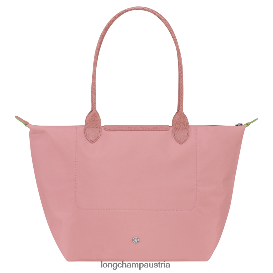 Taschen bei Longchamp Frauen Le Plage grüne Tragetasche Blütenblatt rosa 2008BJ408