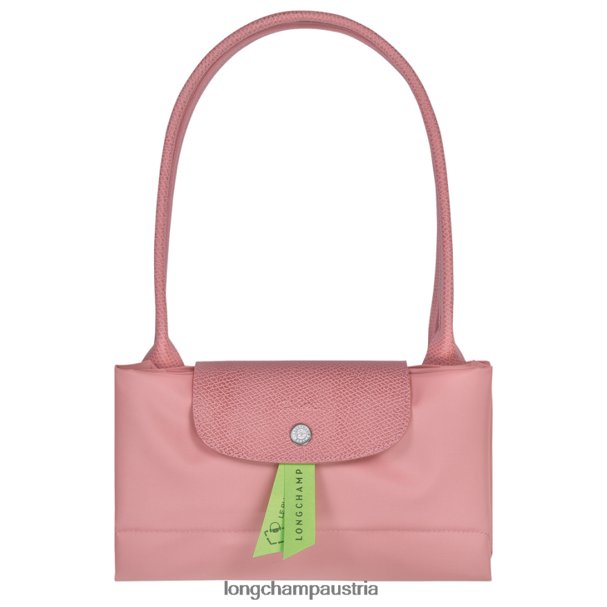 Taschen bei Longchamp Frauen Le Plage grüne Tragetasche Blütenblatt rosa 2008BJ408