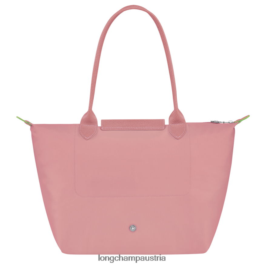 Taschen bei Longchamp Frauen Le Plage grüne Tragetasche Blütenblatt rosa 2008BJ414