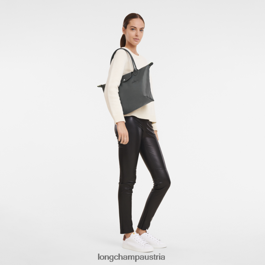 Taschen bei Longchamp Frauen Le Plage grüne Tragetasche Graphit 2008BJ411