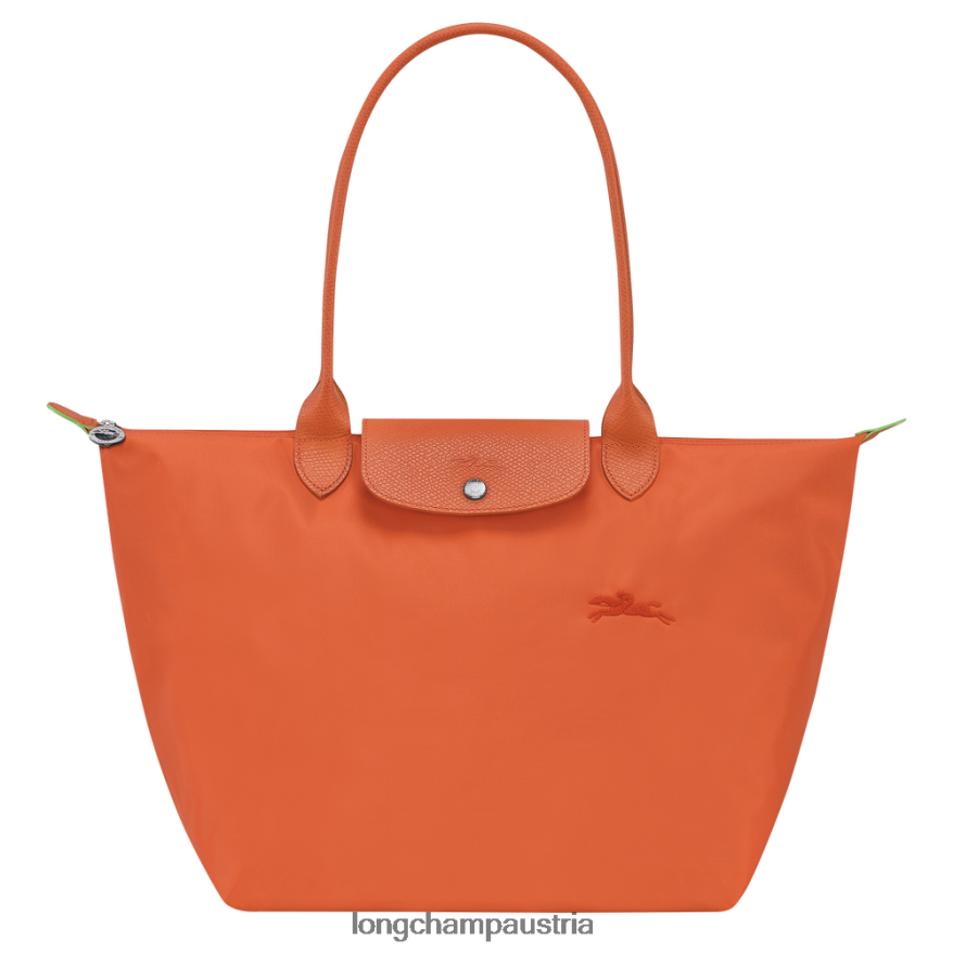 Taschen bei Longchamp Frauen Le Plage grüne Tragetasche Karotte 2008BJ407