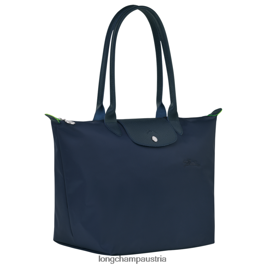 Taschen bei Longchamp Frauen Le Plage grüne Tragetasche Marine 2008BJ406
