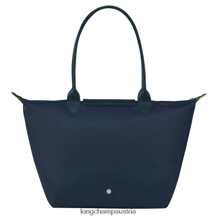 Taschen bei Longchamp Frauen Le Plage grüne Tragetasche Marine 2008BJ406
