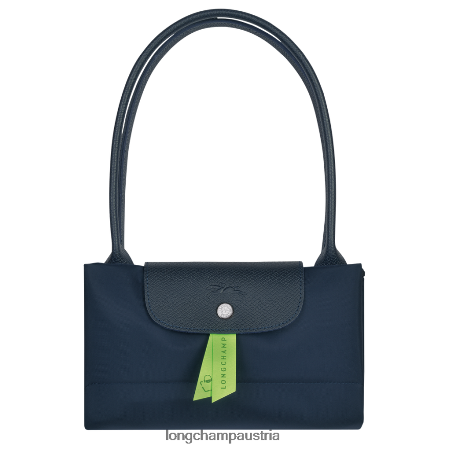 Taschen bei Longchamp Frauen Le Plage grüne Tragetasche Marine 2008BJ406