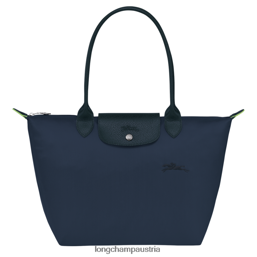 Taschen bei Longchamp Frauen Le Plage grüne Tragetasche Marine 2008BJ412