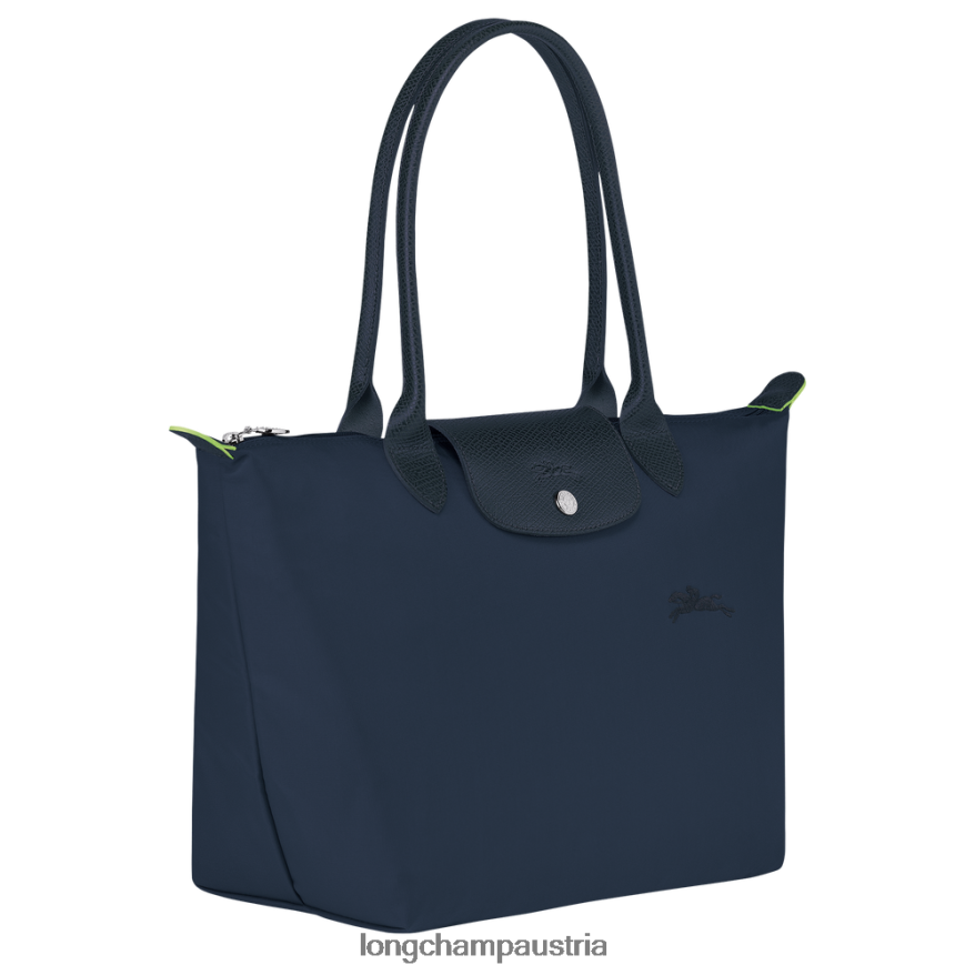 Taschen bei Longchamp Frauen Le Plage grüne Tragetasche Marine 2008BJ412