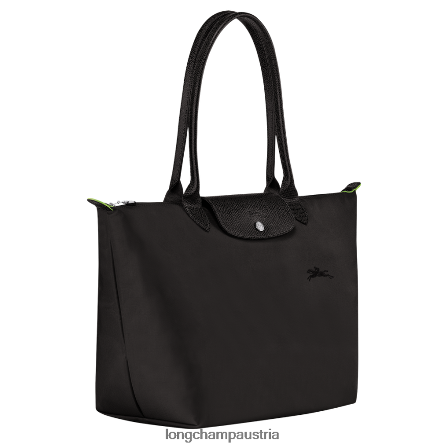 Taschen bei Longchamp Frauen Le Plage grüne Tragetasche Schwarz 2008BJ30