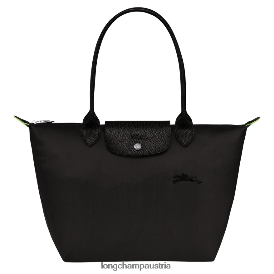 Taschen bei Longchamp Frauen Le Plage grüne Tragetasche Schwarz 2008BJ409