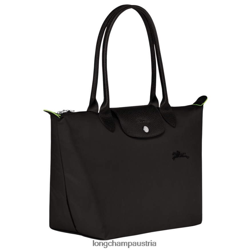 Taschen bei Longchamp Frauen Le Plage grüne Tragetasche Schwarz 2008BJ409
