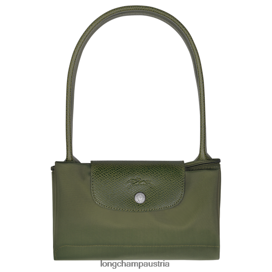 Taschen bei Longchamp Frauen Le Plage grüne Tragetasche Wald 2008BJ29