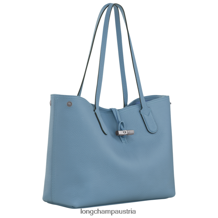 Taschen bei Longchamp Frauen Roseau Essential-Einkaufstasche Schiefer 2008BJ363