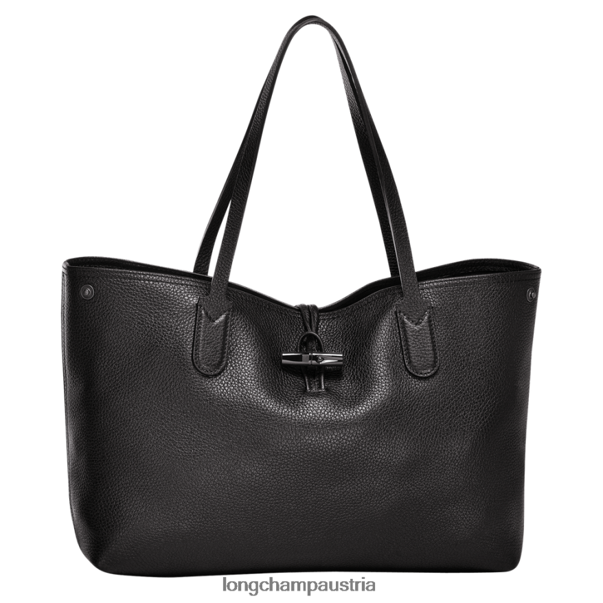 Taschen bei Longchamp Frauen Roseau Essential-Einkaufstasche Schwarz 2008BJ360