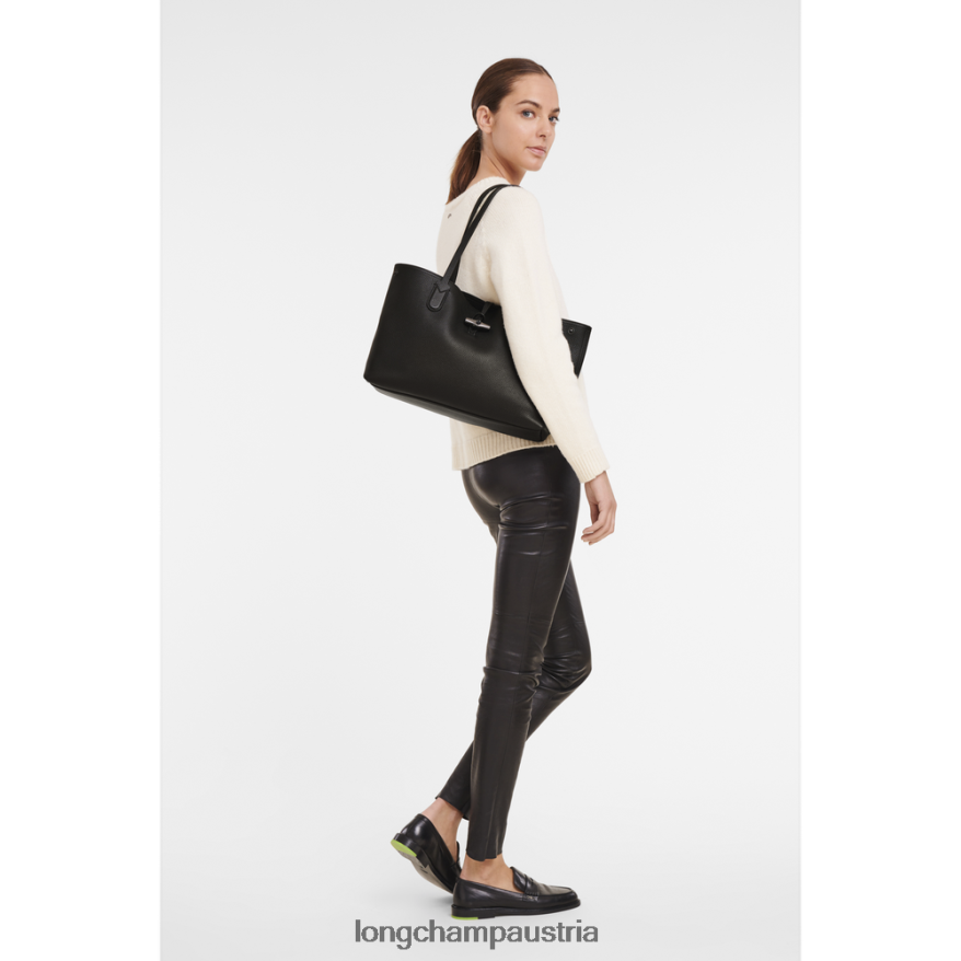 Taschen bei Longchamp Frauen Roseau Essential-Einkaufstasche Schwarz 2008BJ360