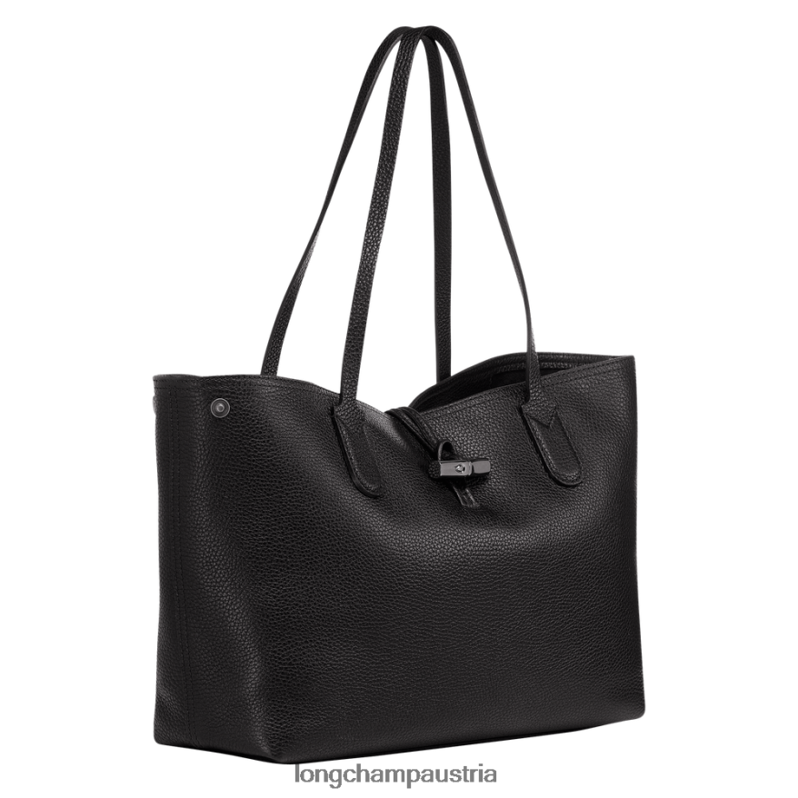 Taschen bei Longchamp Frauen Roseau Essential-Einkaufstasche Schwarz 2008BJ360