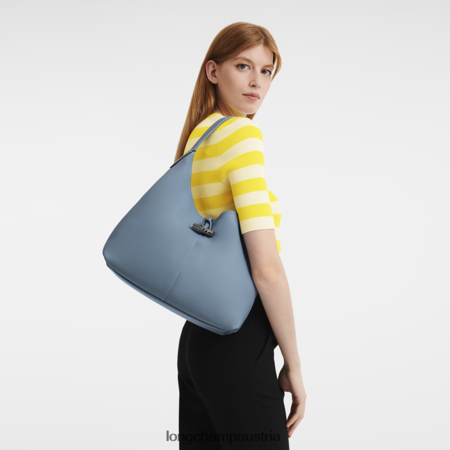 Taschen bei Longchamp Frauen Roseau Essential Hobo-Tasche Schiefer 2008BJ359