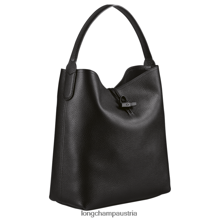 Taschen bei Longchamp Frauen Roseau Essential Hobo-Tasche Schwarz 2008BJ356