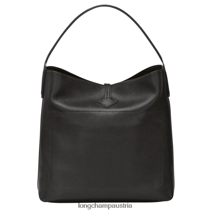 Taschen bei Longchamp Frauen Roseau Essential Hobo-Tasche Schwarz 2008BJ356