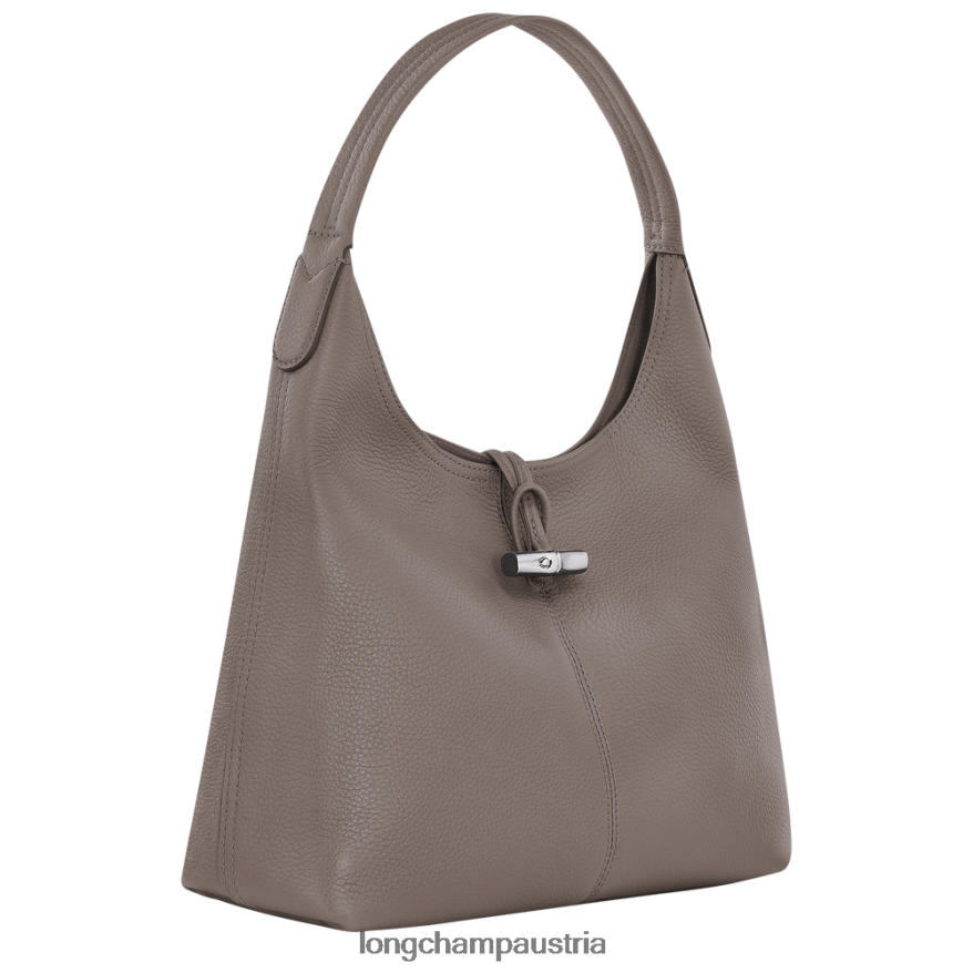 Taschen bei Longchamp Frauen Roseau Essential Hobo-Tasche grau 2008BJ358