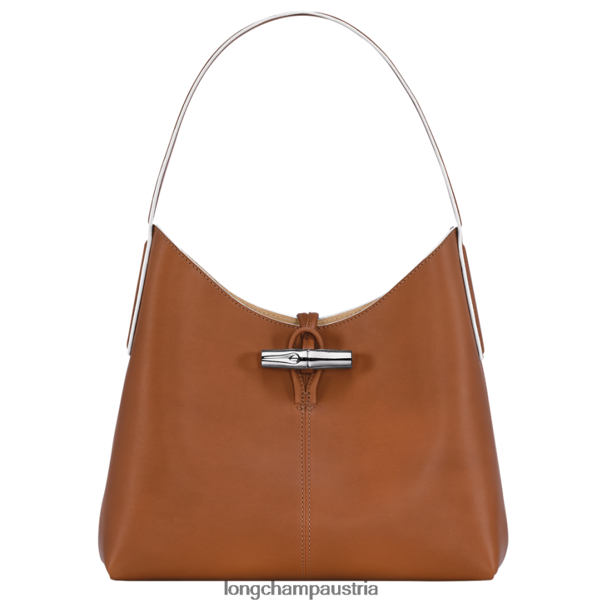 Taschen bei Longchamp Frauen Roseau Hobo-Tasche Cognac 2008BJ382