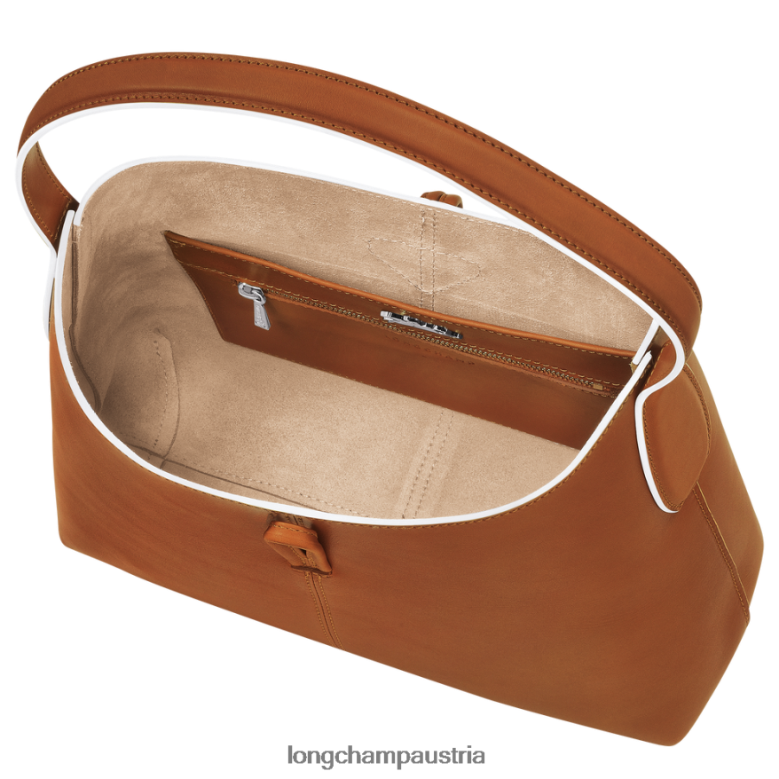 Taschen bei Longchamp Frauen Roseau Hobo-Tasche Cognac 2008BJ382