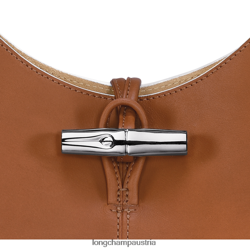 Taschen bei Longchamp Frauen Roseau Hobo-Tasche Cognac 2008BJ382