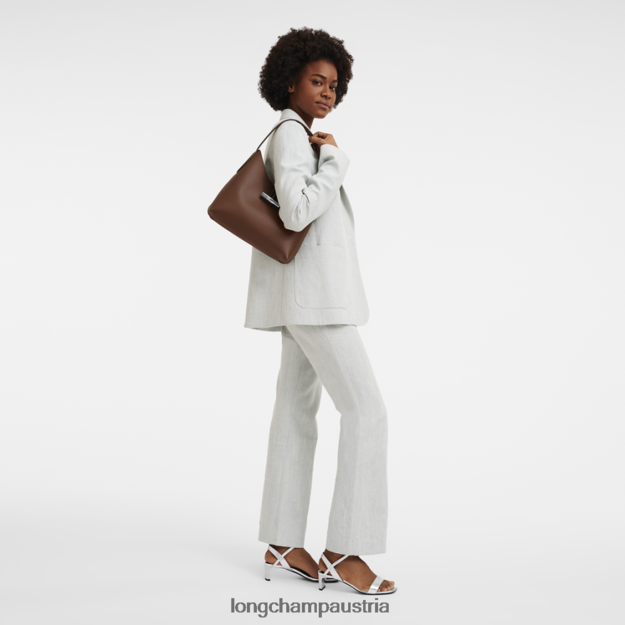 Taschen bei Longchamp Frauen Roseau Hobo-Tasche Ebenholz 2008BJ365