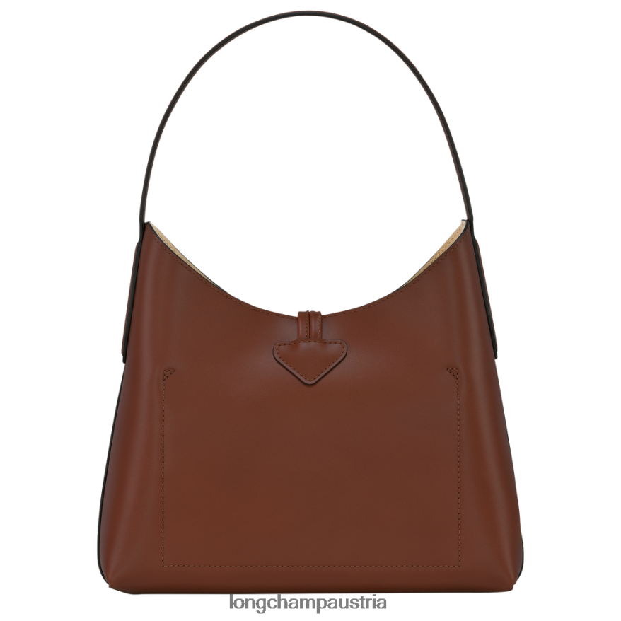 Taschen bei Longchamp Frauen Roseau Hobo-Tasche Ebenholz 2008BJ365