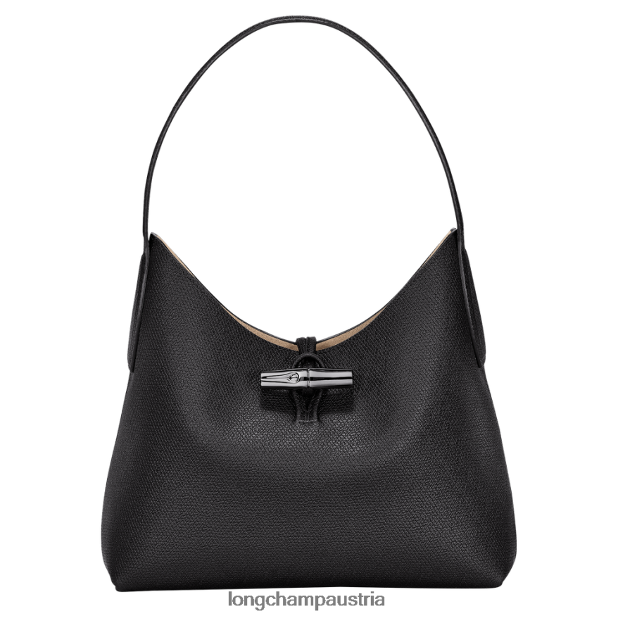Taschen bei Longchamp Frauen Roseau Hobo-Tasche Schwarz 2008BJ375