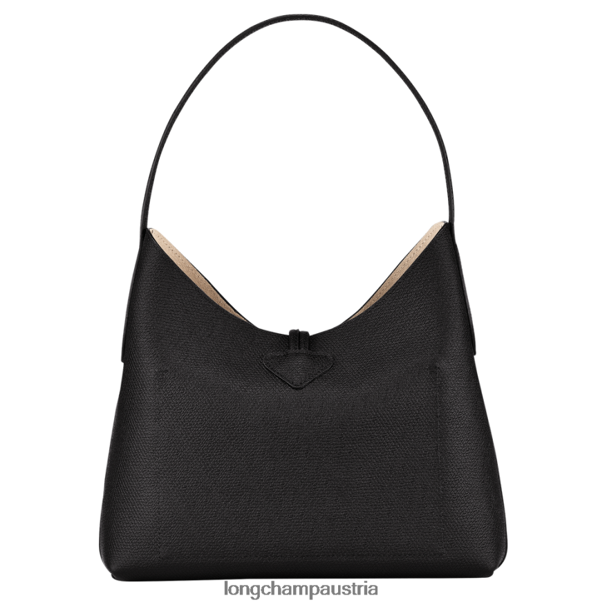 Taschen bei Longchamp Frauen Roseau Hobo-Tasche Schwarz 2008BJ375