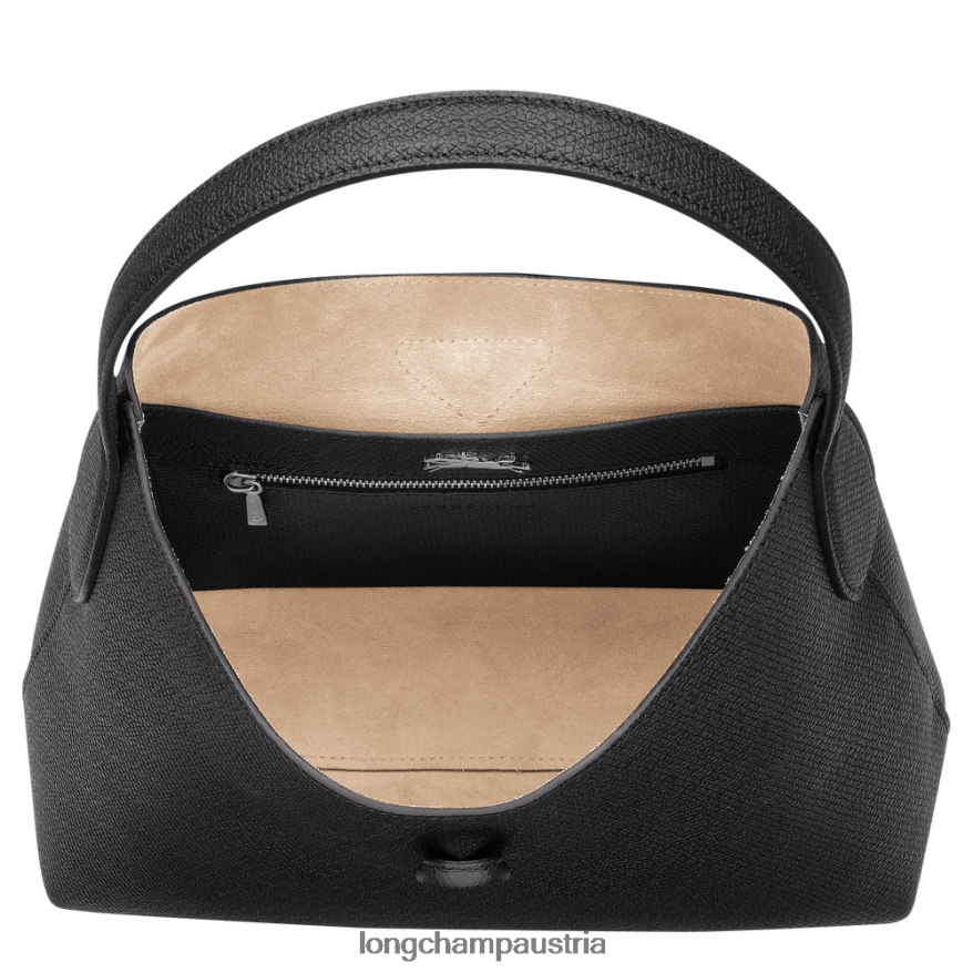 Taschen bei Longchamp Frauen Roseau Hobo-Tasche Schwarz 2008BJ375