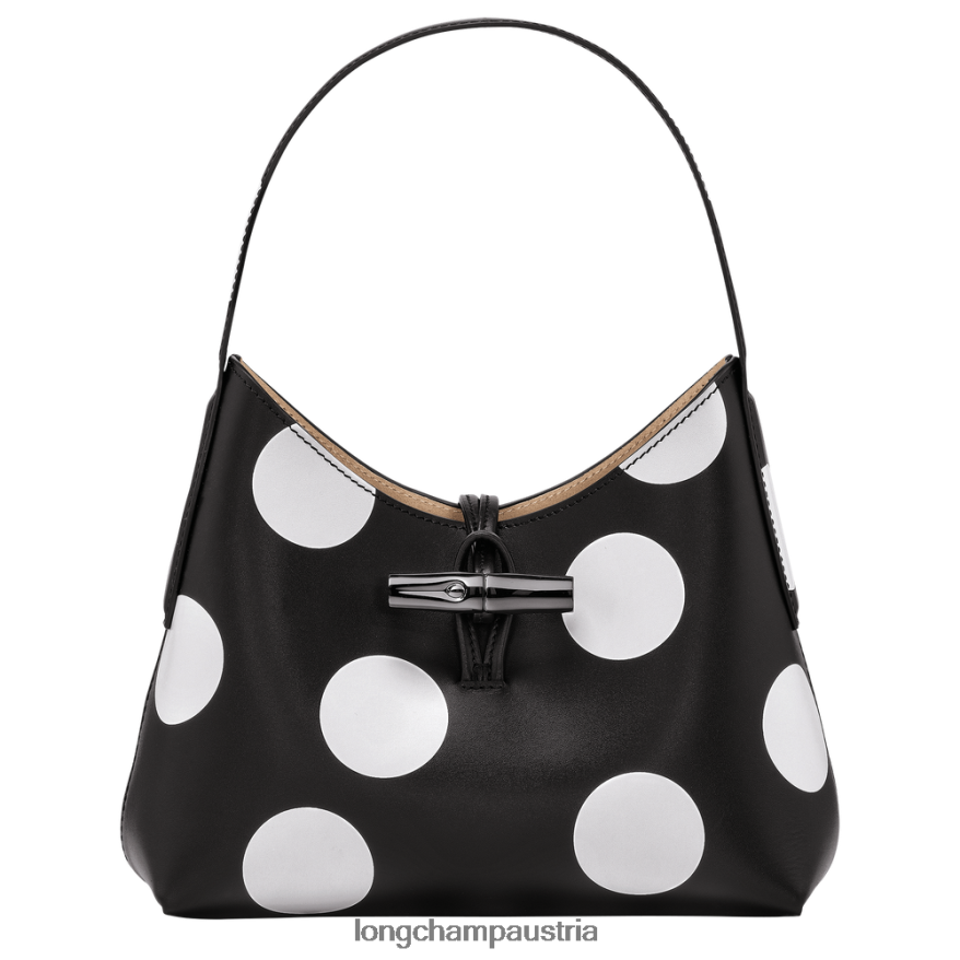 Taschen bei Longchamp Frauen Roseau Hobo-Tasche Schwarz 2008BJ383