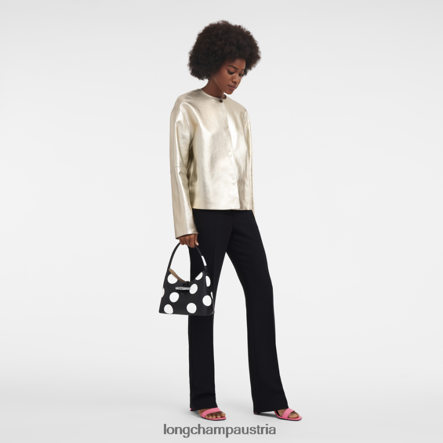Taschen bei Longchamp Frauen Roseau Hobo-Tasche Schwarz 2008BJ383