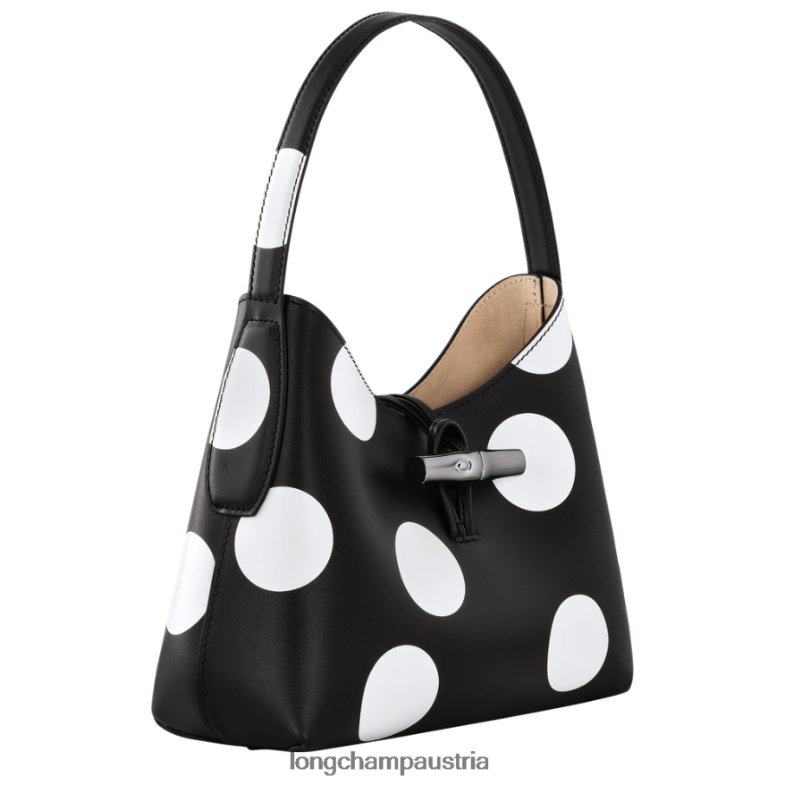Taschen bei Longchamp Frauen Roseau Hobo-Tasche Schwarz 2008BJ383