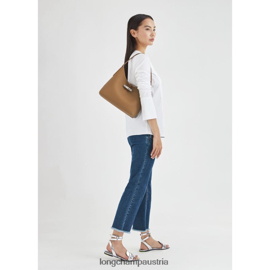 Taschen bei Longchamp Frauen Roseau Hobo-Tasche natürlich 2008BJ376