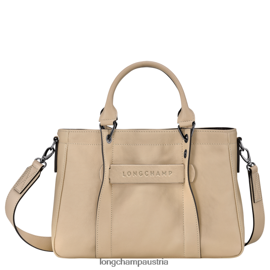 Taschen bei Longchamp Frauen 3D-Handtasche Beige 2008BJ177