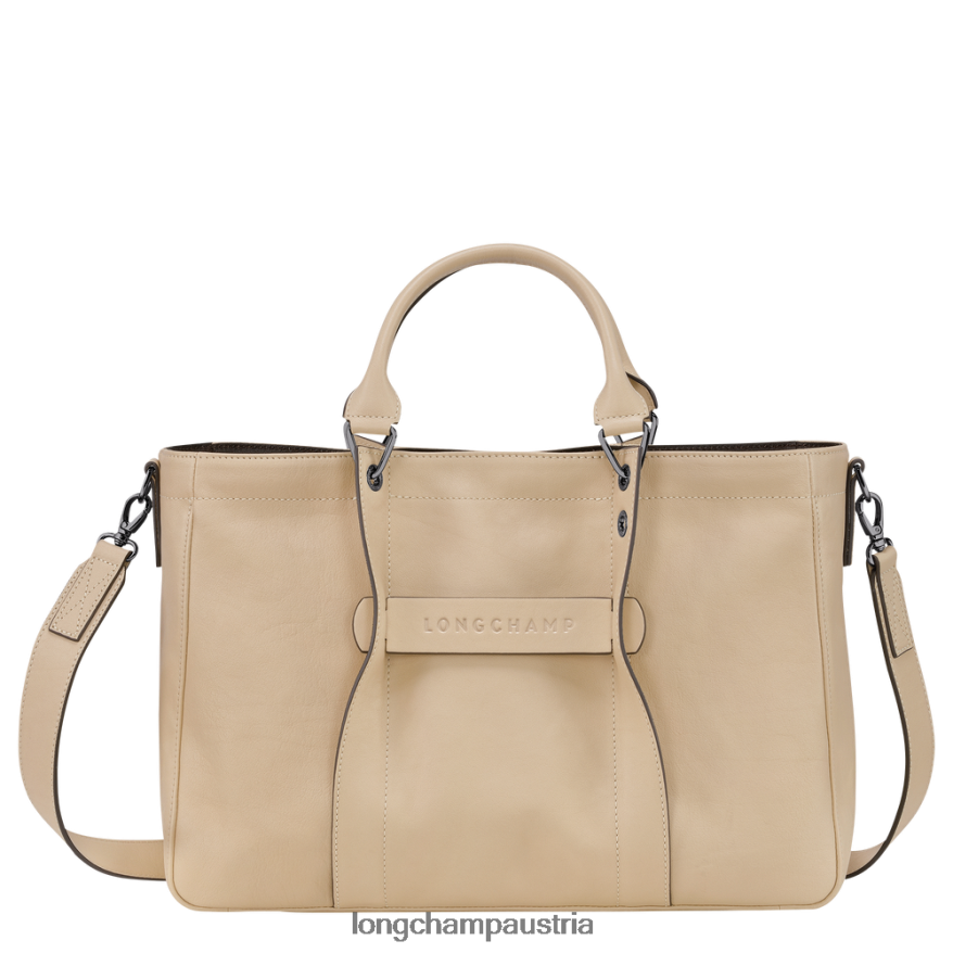 Taschen bei Longchamp Frauen 3D-Handtasche Beige 2008BJ182