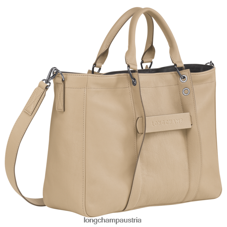 Taschen bei Longchamp Frauen 3D-Handtasche Beige 2008BJ182