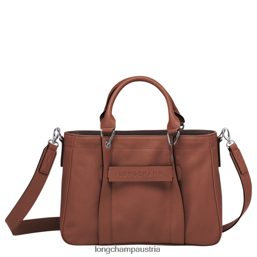 Taschen bei Longchamp Frauen 3D-Handtasche Cognac 2008BJ180