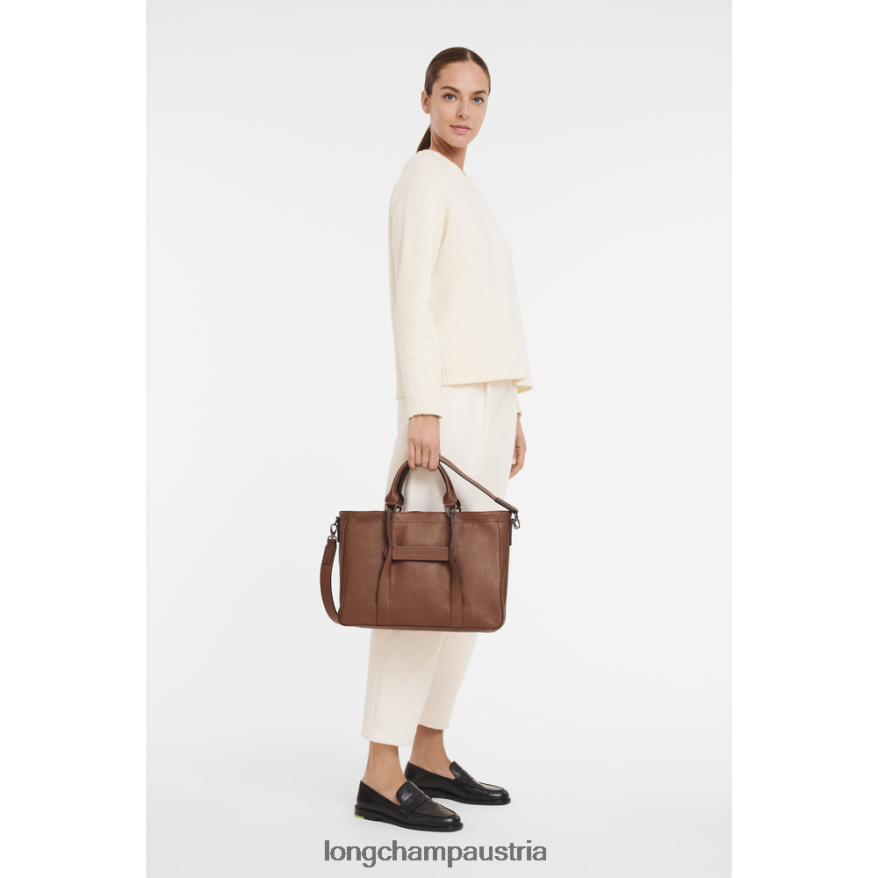 Taschen bei Longchamp Frauen 3D-Handtasche Cognac 2008BJ185