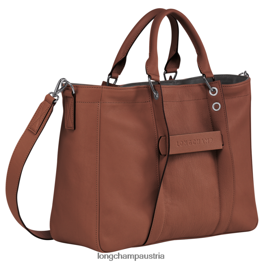Taschen bei Longchamp Frauen 3D-Handtasche Cognac 2008BJ185