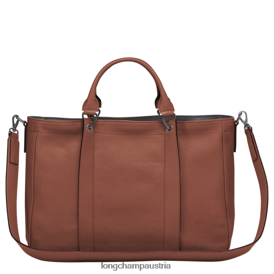 Taschen bei Longchamp Frauen 3D-Handtasche Cognac 2008BJ185