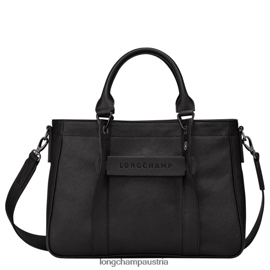 Taschen bei Longchamp Frauen 3D-Handtasche Schwarz 2008BJ176