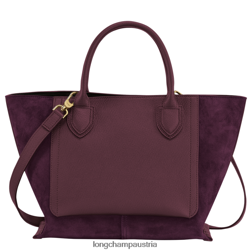Taschen bei Longchamp Frauen Briefkasten-Handtasche Burgund 2008BJ161