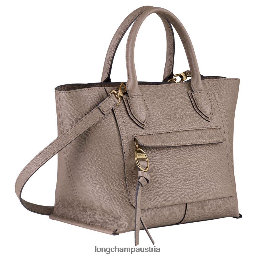 Taschen bei Longchamp Frauen Briefkasten-Handtasche Taupe 2008BJ168