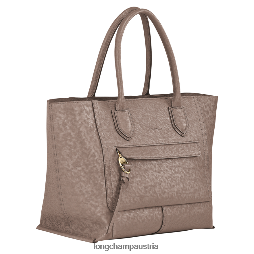 Taschen bei Longchamp Frauen Briefkasten-Handtasche Taupe 2008BJ172